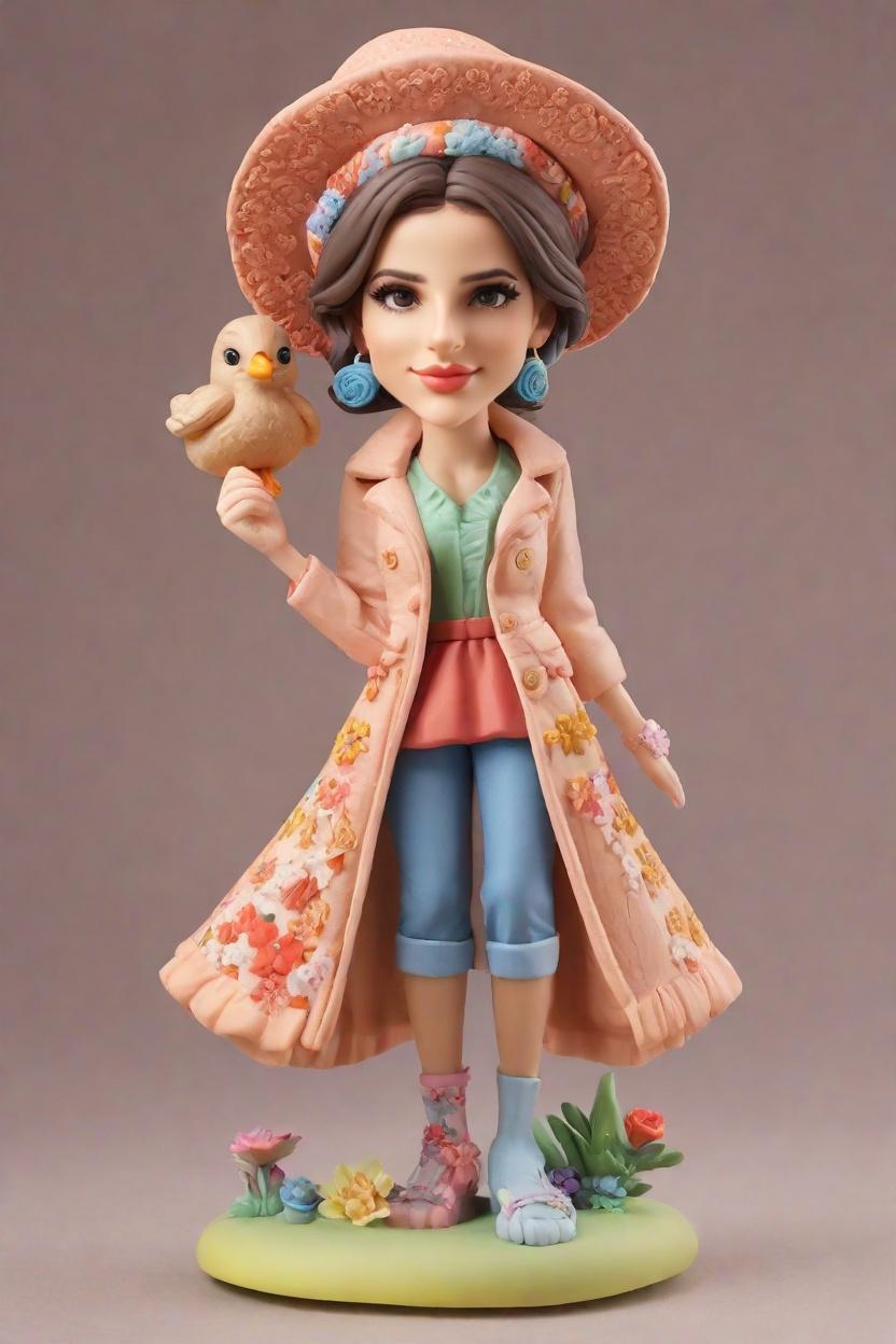 Custom Thanksgiving Cheerful Bobblehead,She Created a Thanksgiving Bobblehead Doll That's Pure Joy!