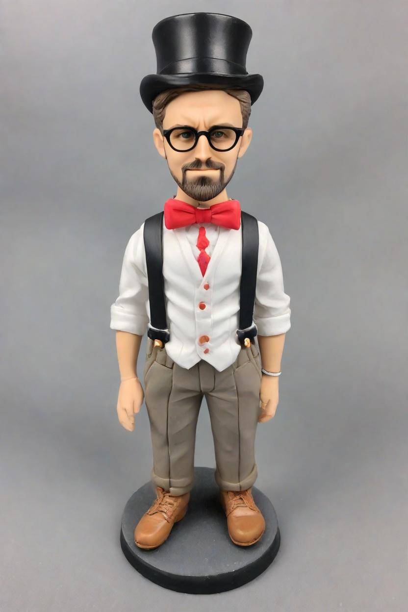 Dad's Playful Wink: The Custom Bobblehead That Captures Fatherhood's Fun Side,Meet Bob, the Flannel-Clad Dad: Crafting Your Own Bobblehead Doll for Father's Day