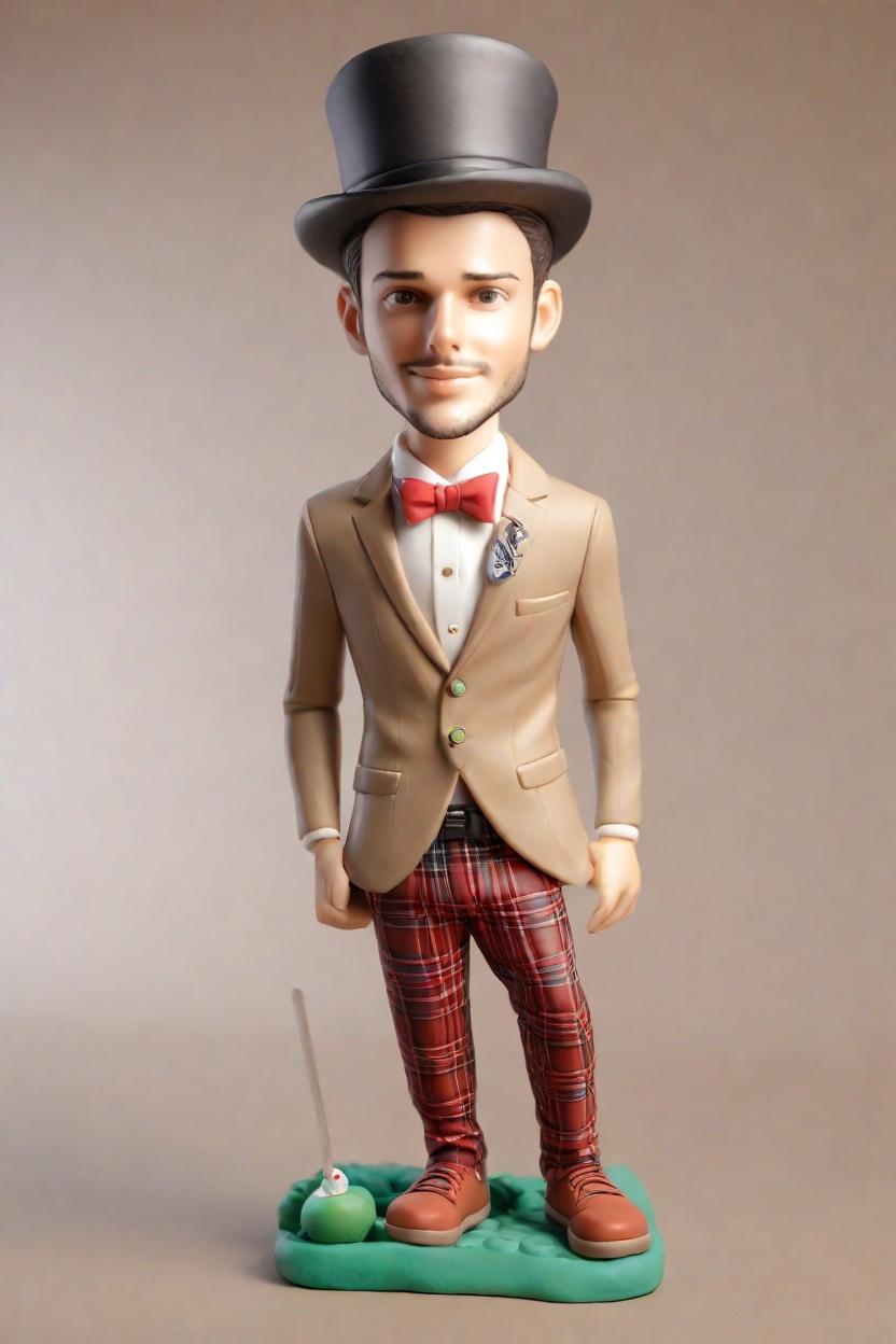 From Tee to Top Hat: The Fashionable Golfer's Bobblehead Revolution,Golfing in Style: A Day in the Life of the Flamboyant Swing Stance Bobblehead