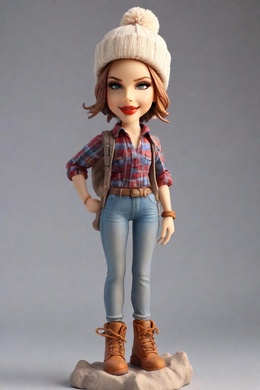 Trend Alert: Chic Beanie-Clad Climbers Take Over the Bobblehead Scene,She Climbs, She Smiles, She Rocks: A Social Media Star's Mini-Me Figurine