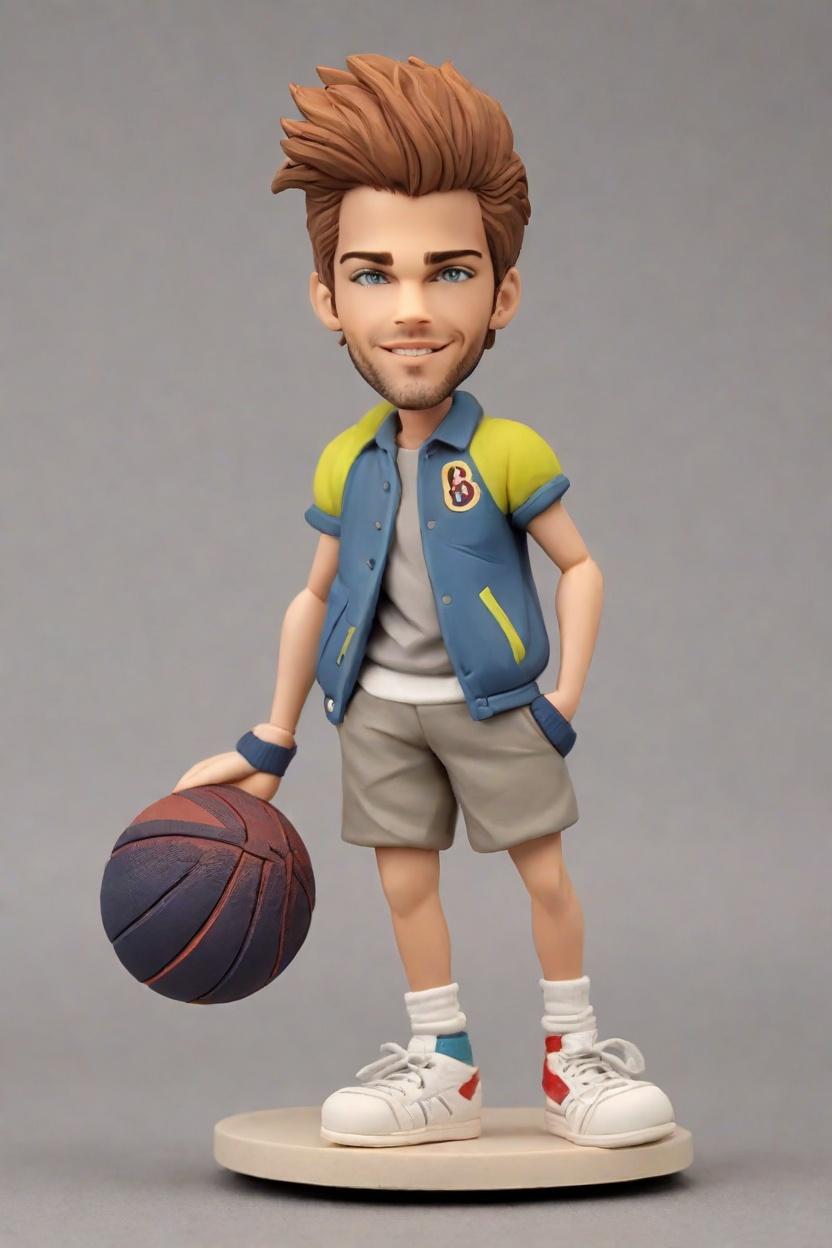 Casual Courtside Custom Bobblehead,He Made His Own Bobblehead Doll: A Casual Lean Star!