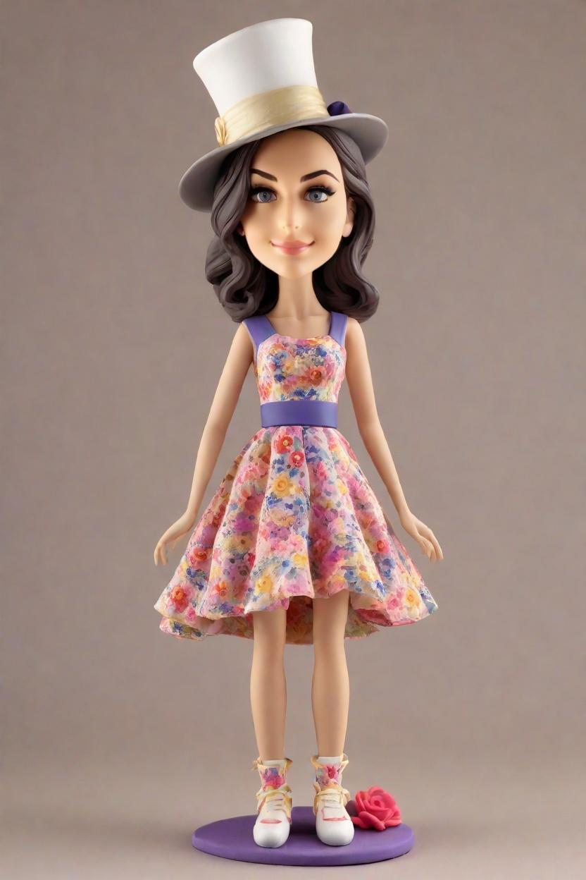 The Cheeky Holiday Bobblehead: A Custom Doll That's More Than Just a Gift,Meet Sarah's Hilarious Holiday Bobblehead: The Perfect Blend of Class and Sass!