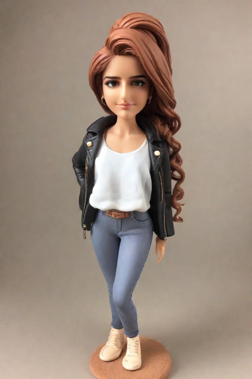 Sassy Custom Statement Bobblehead,She Created a Leather-Clad Bobblehead Doll!