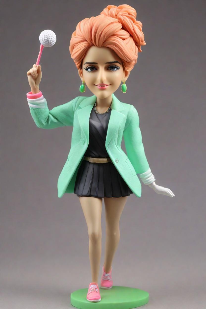 Custom Golfing Glamour Bobblehead,She Nailed It: Create Your Own Golfer Bobblehead