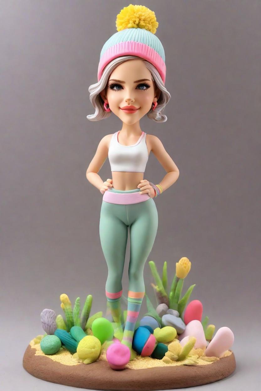 Discovering the Trend: Personalized Bobblehead Dolls as the New Fashion Statement in Sports Gifts,Meet Sarah: She Just Created Her Own Bobblehead Doll in a Sporty Crop Top and Neon Leggings!