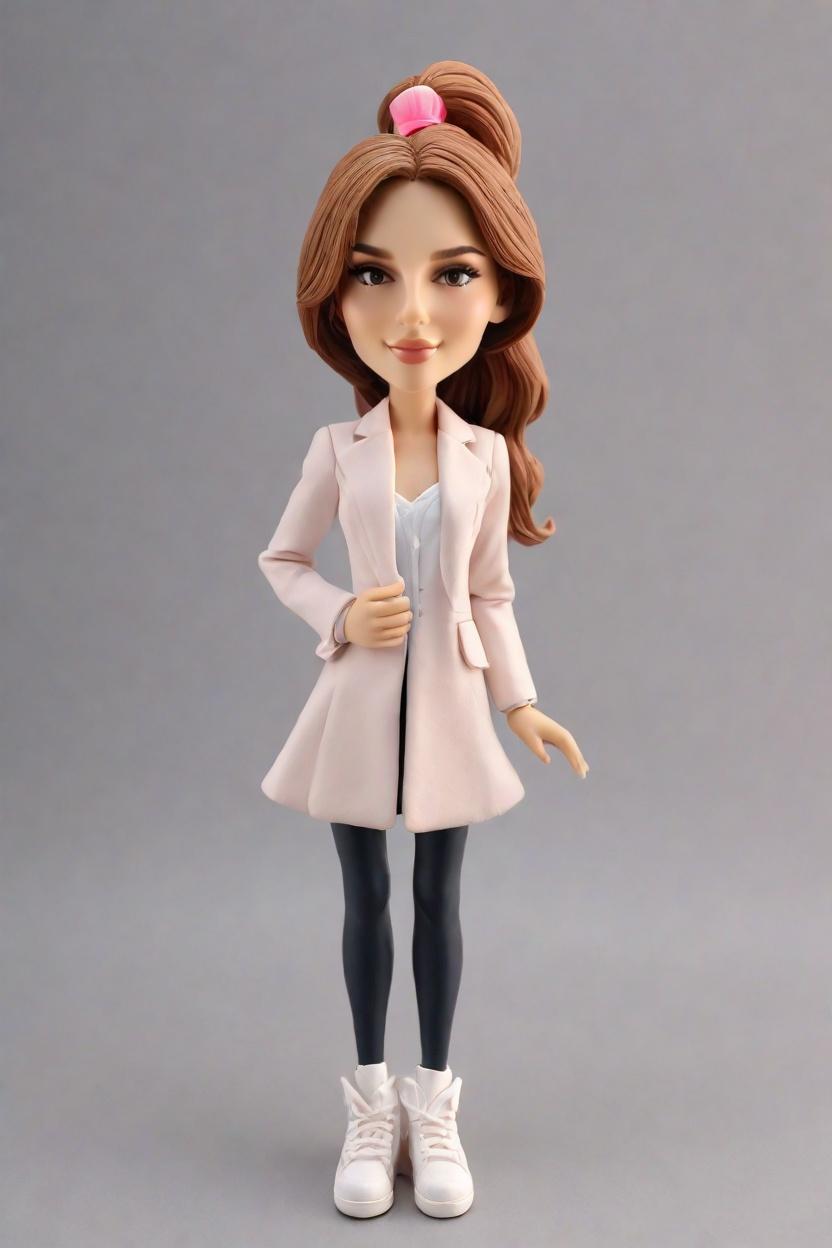 Custom Corporate Chic Bobblehead,She's Making Her Own Confident Bobblehead! 💼😉