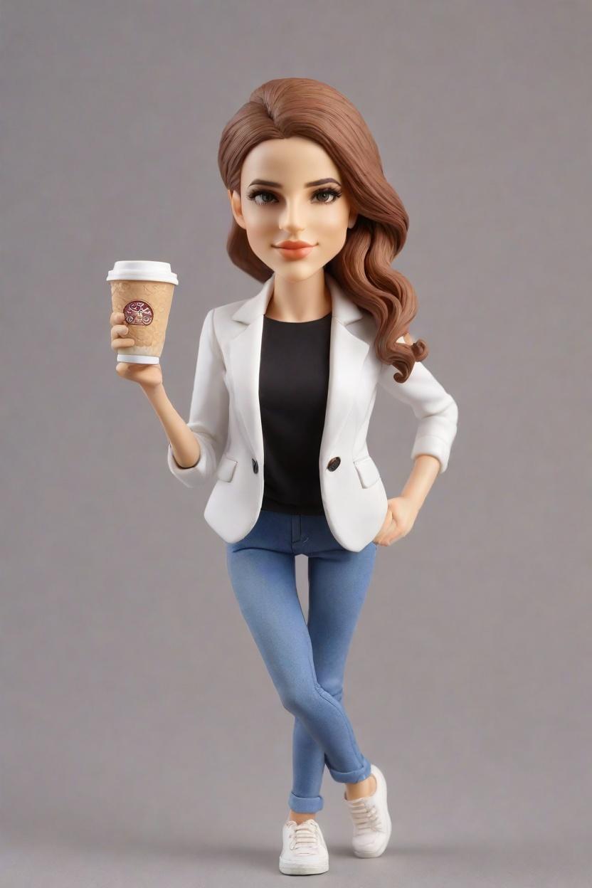 Custom Office Charm Bobblehead,She Created Her Own Playful Office Bobblehead!