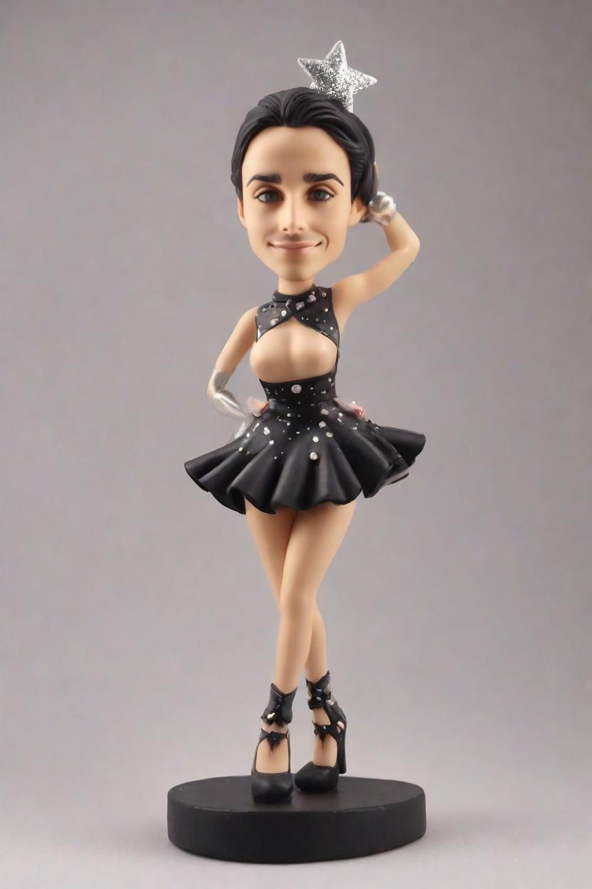 Custom Star-Studded Business Bobblehead,He's Got Swag! Create Your Own Metallic Bobblehead