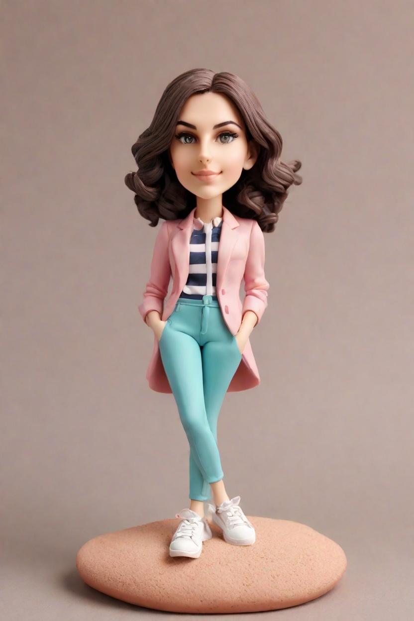 Custom Executive Chic Bobblehead,She Created Her Own Confident Bobblehead Doll