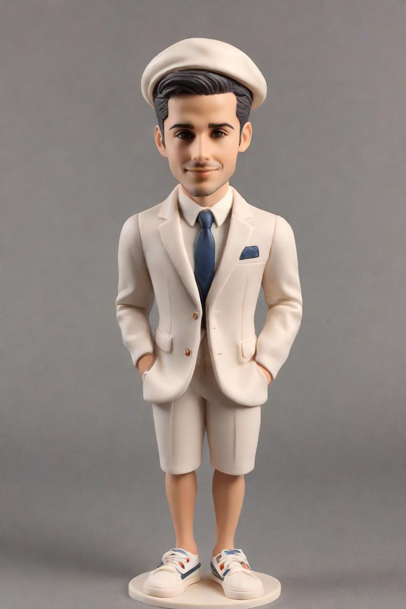 Casual Chic Custom Bobblehead,He Made His Own Bobblehead Doll in Madrid Style!