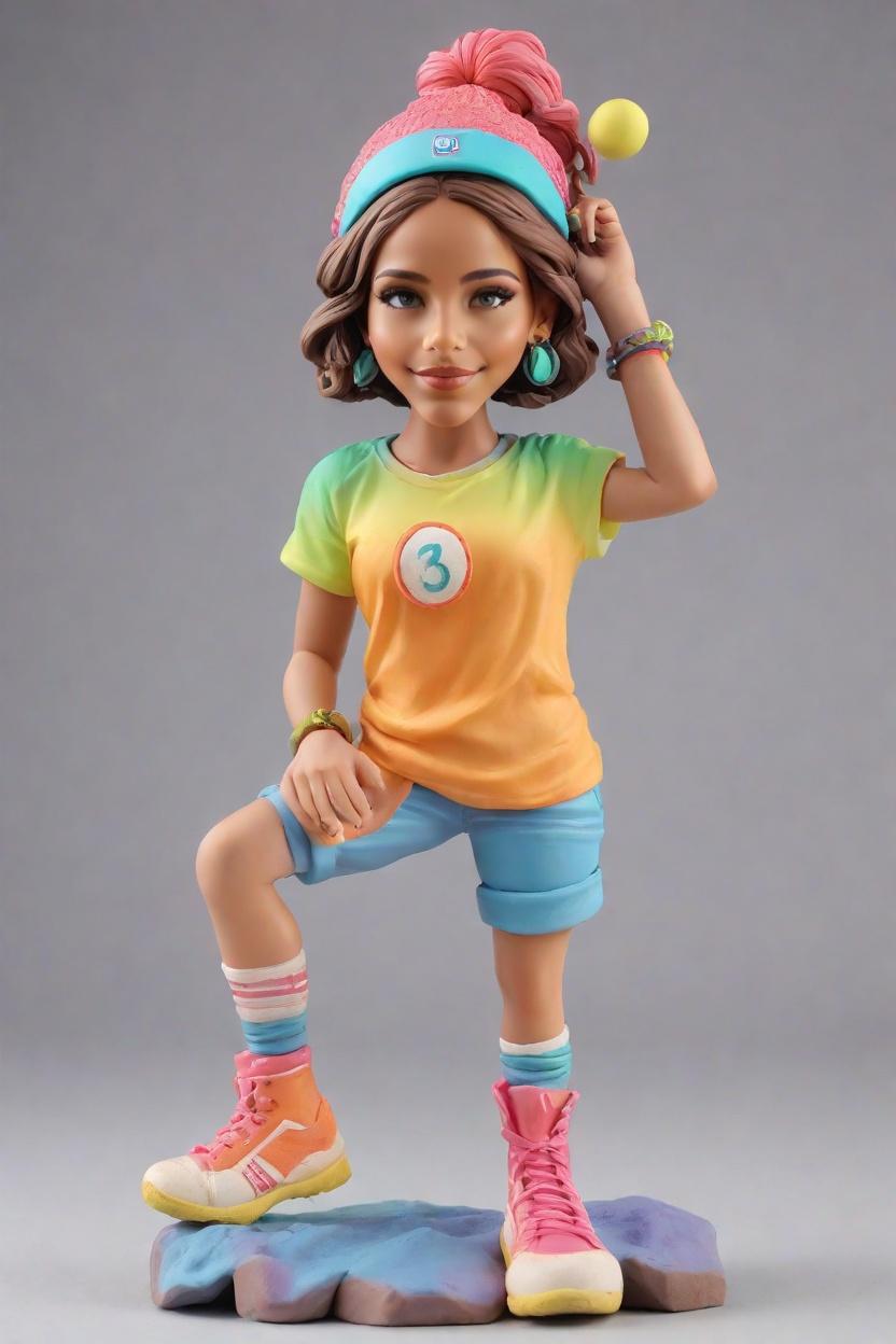 Dynamic Duo: The Rise of Neon-Clad Bobbleheads,My Neon-Clad Mini-Me: A Playful Wink to My Running Days