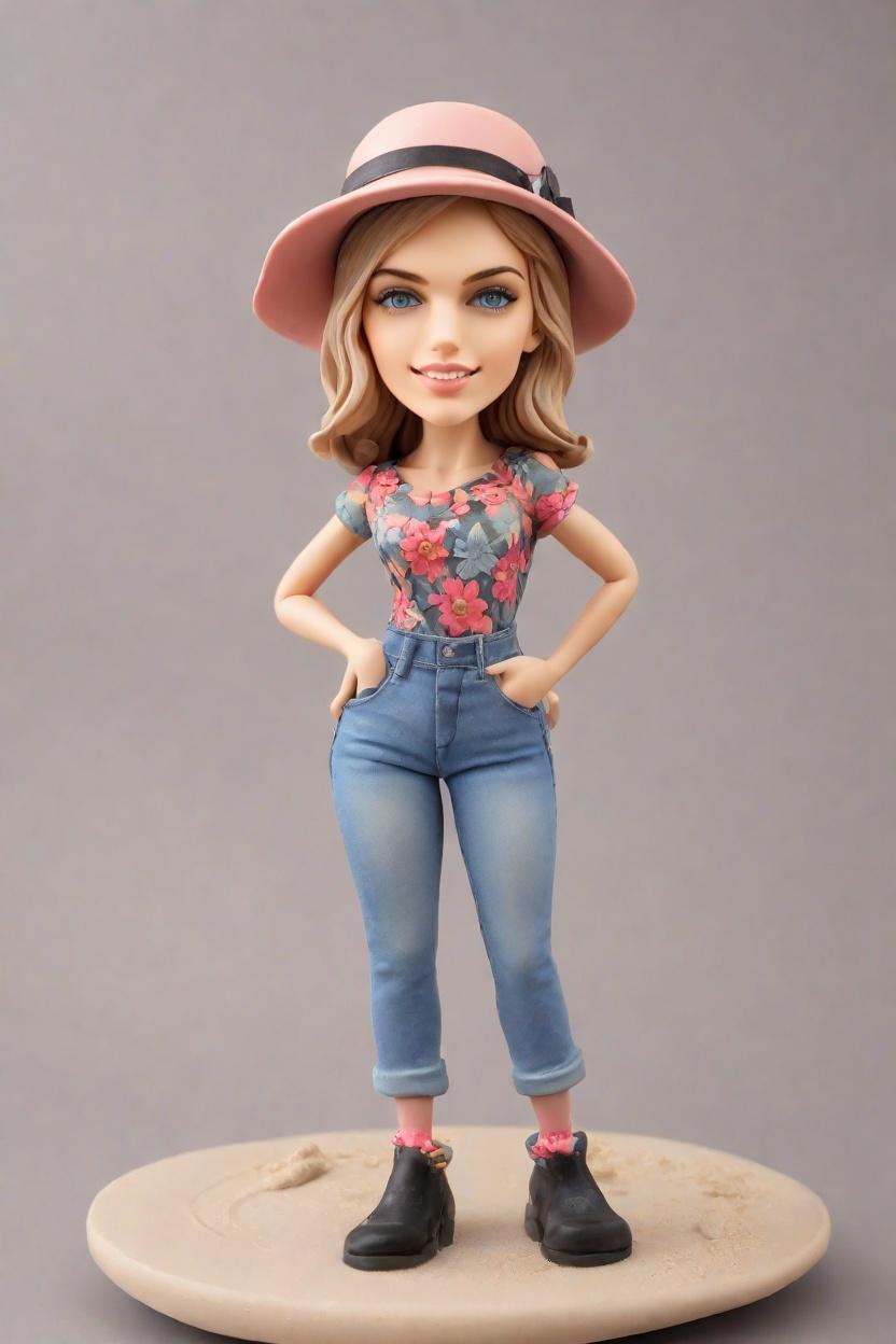 Custom Cheeky Engagement Bobblehead,She's Got Swag: Create Your Cheeky Bobblehead