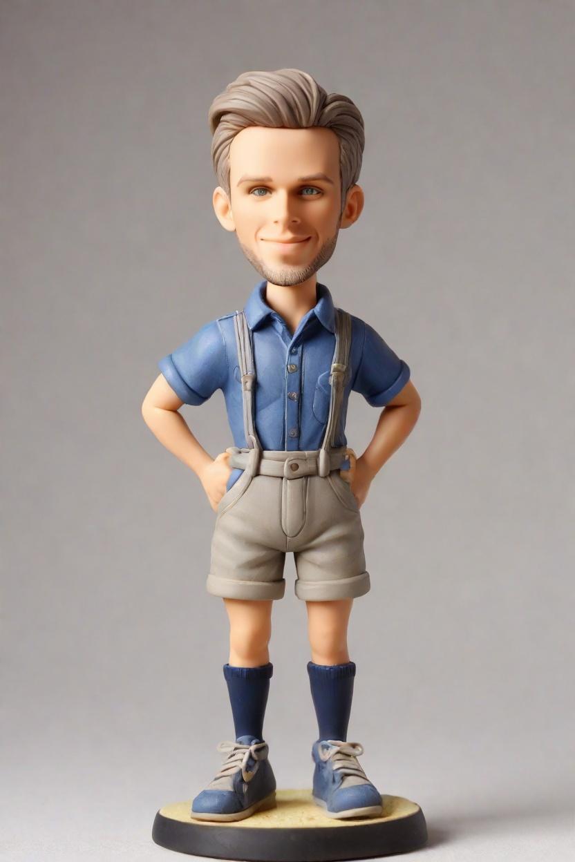 Custom Artistic Casual Bobblehead,He Created His Own Artistic Bobblehead! 🎨🤩