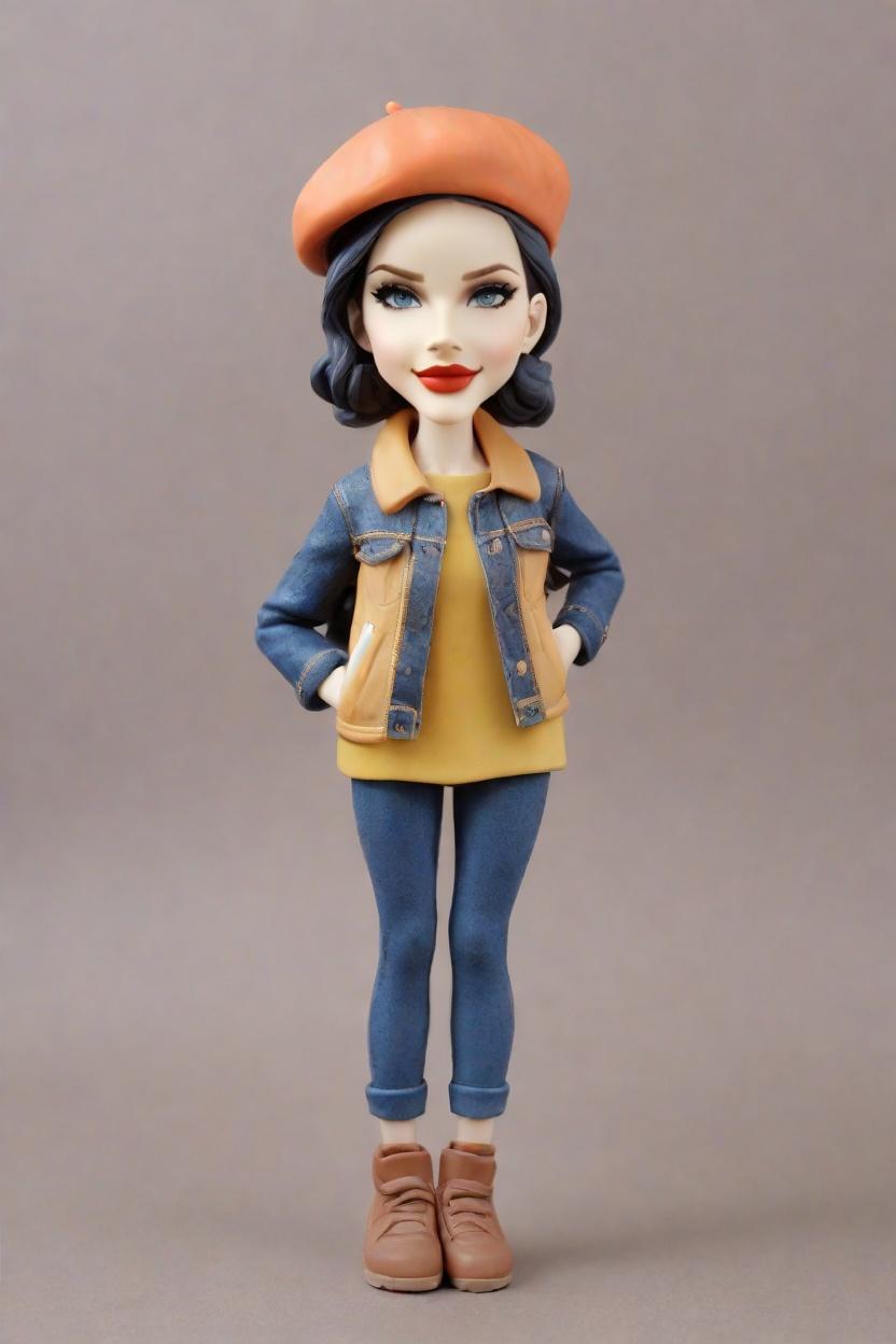 Custom Artistic Expression Bobblehead,She Created Her Own Artistic Bobblehead Doll!
