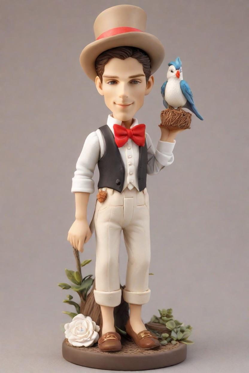 Garden Getaway Custom Whimsical Bobblehead,He Made His Own Bobblehead Leaning on a Gnome! 🌟