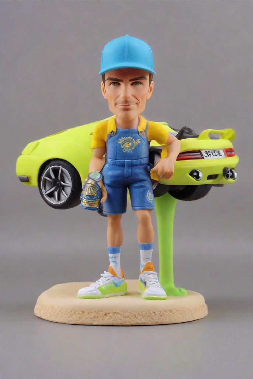 Custom Bobblehead Dolls: The Ultimate Sports Fan's Dream Come True,He Casually Leaned Against His Car, Holding a Beer, and Shared His Custom Bobblehead Story