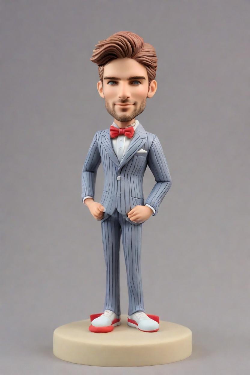 When Bobbleheads Meet Business: A Trendy Twist on the Corporate World,Unveiling My Mini-Me: A Businessman's Journey to the Top with a Unique Bobblehead