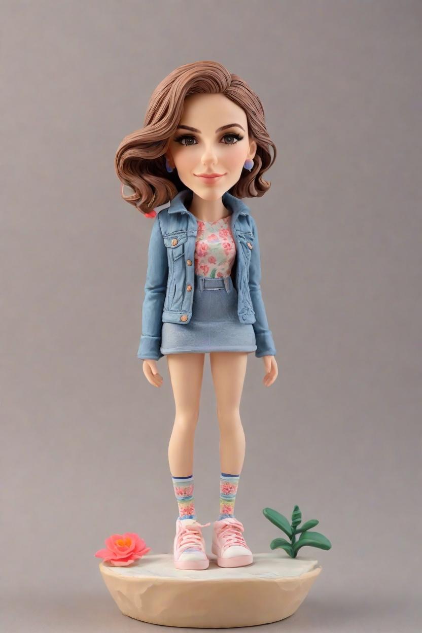 Custom Cheerful Celebration Bobblehead,She Created Her Own Cheerful Celebration Bobblehead Doll! 🎉