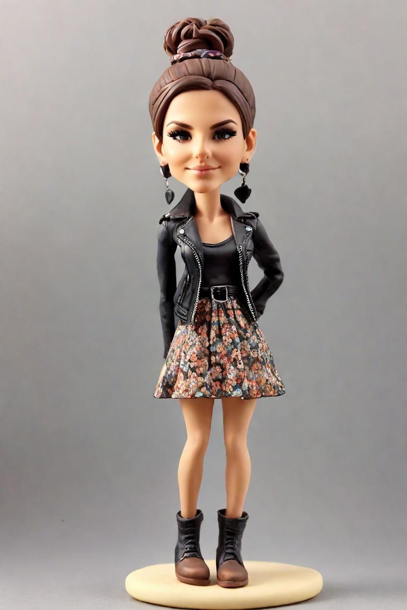 Custom Rockstar Music Figurine Bobblehead,She's Strumming Her Way to Fame: Create Your Own Bobblehead Doll