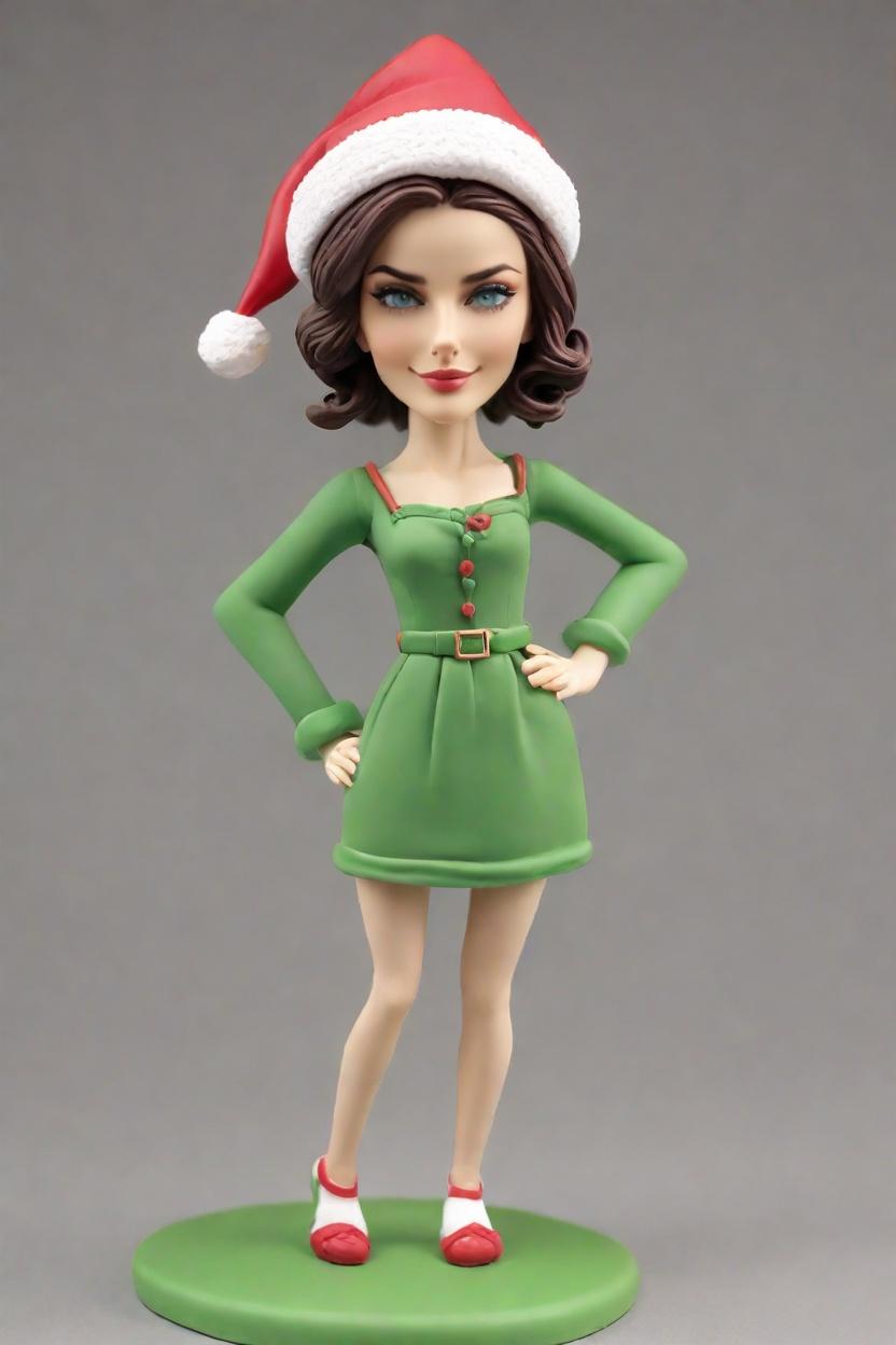 custom Christmas Cheeky Bobblehead,She’s Got a Naughty List: Create Your Own Bobblehead Doll