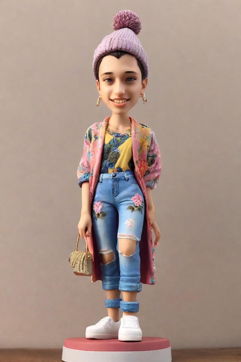Casual Chic Custom Bobblehead,He Made His Own Bobblehead Doll in Kimono!