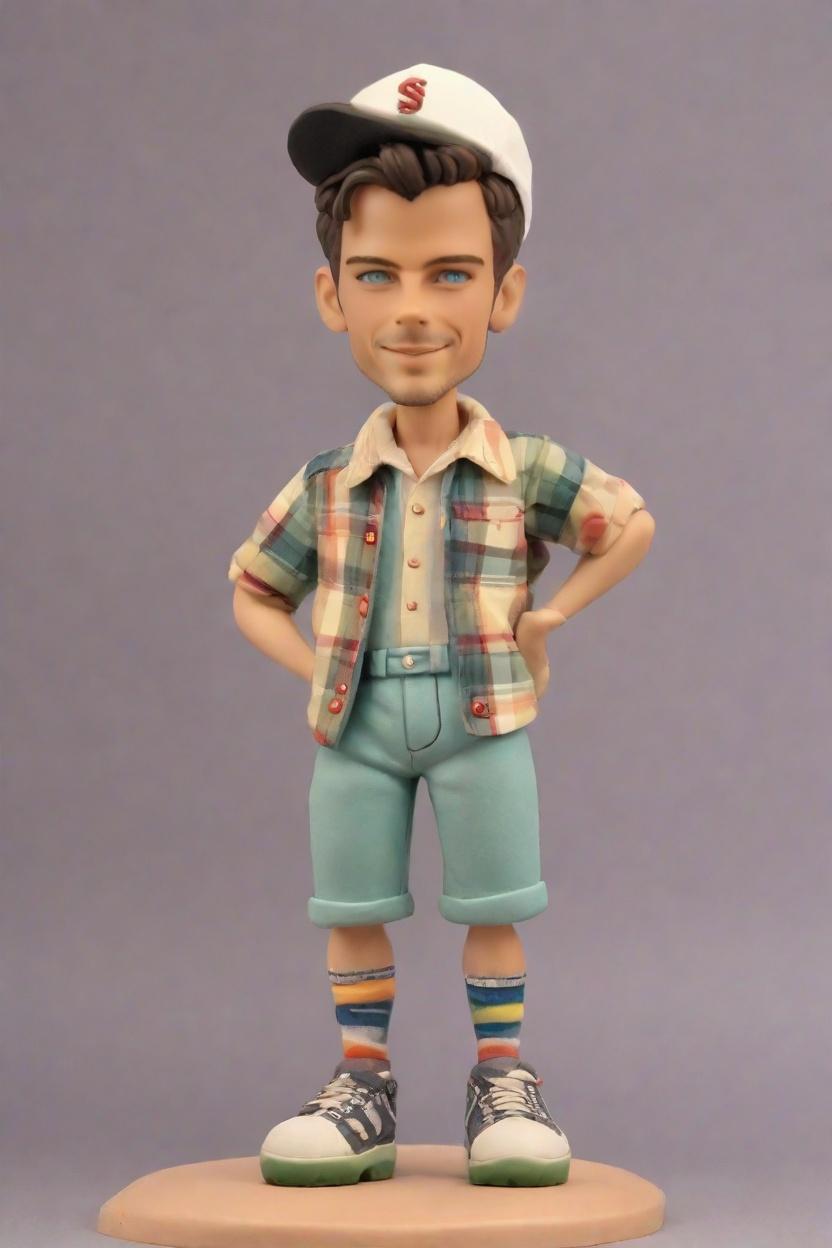 The Playful Sparkle: Custom Bobblehead Dolls That Swing for the Fences,Meet Bob: The Casual Batting Stance Bobblehead That's Winking Its Way Into Our Hearts