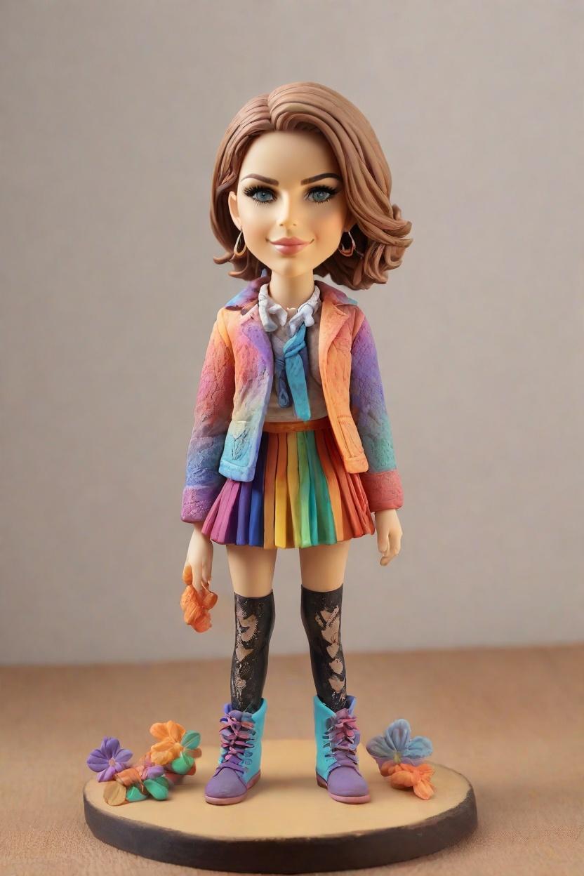 Custom Music Festival Bobblehead - Peaceful Vibe,She Created Her Own Peace Sign Bobblehead Doll!