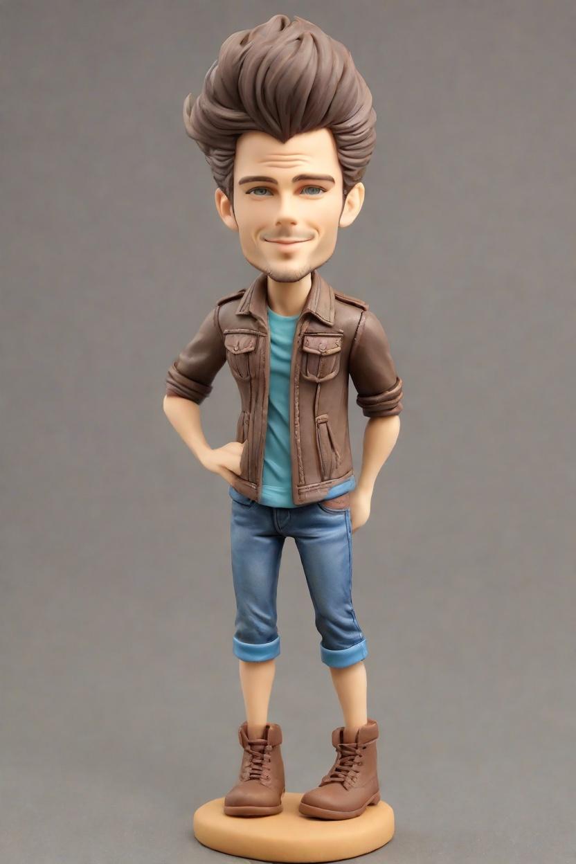 Casual Swagger Custom Bobblehead,He Made His Own Bobblehead Doll, Casual and Cool!