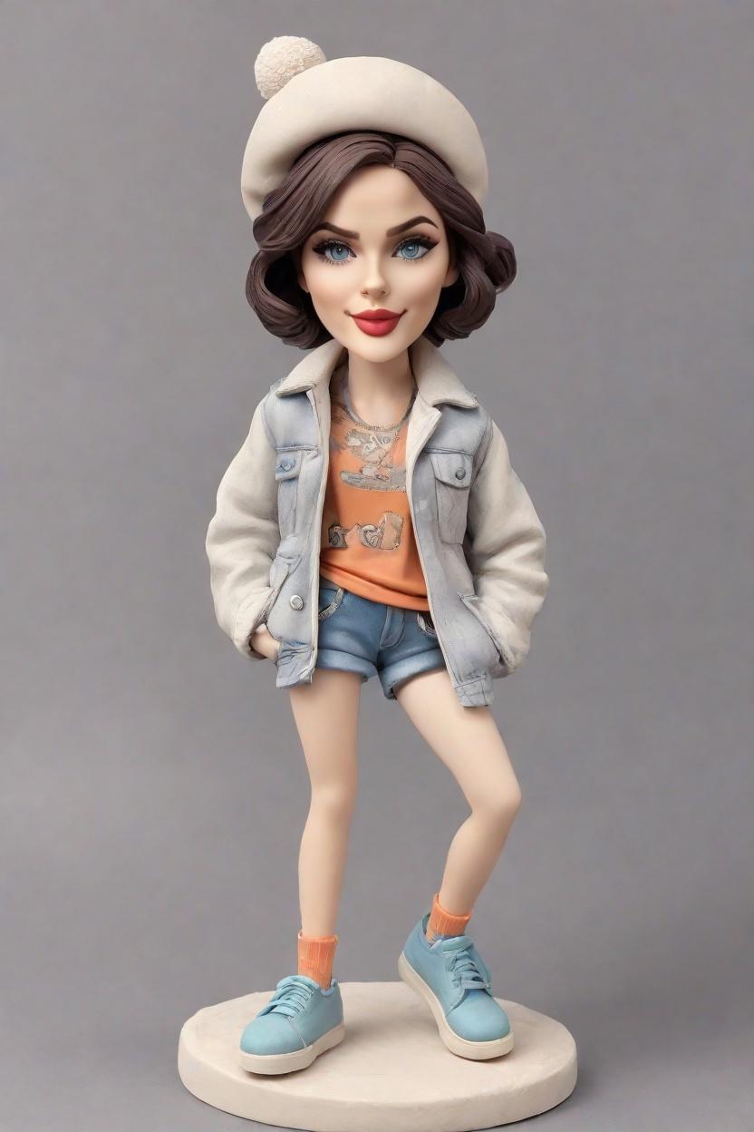 Custom Artistic Inspiration Bobblehead,She Created Her Own Artistic Bobblehead!