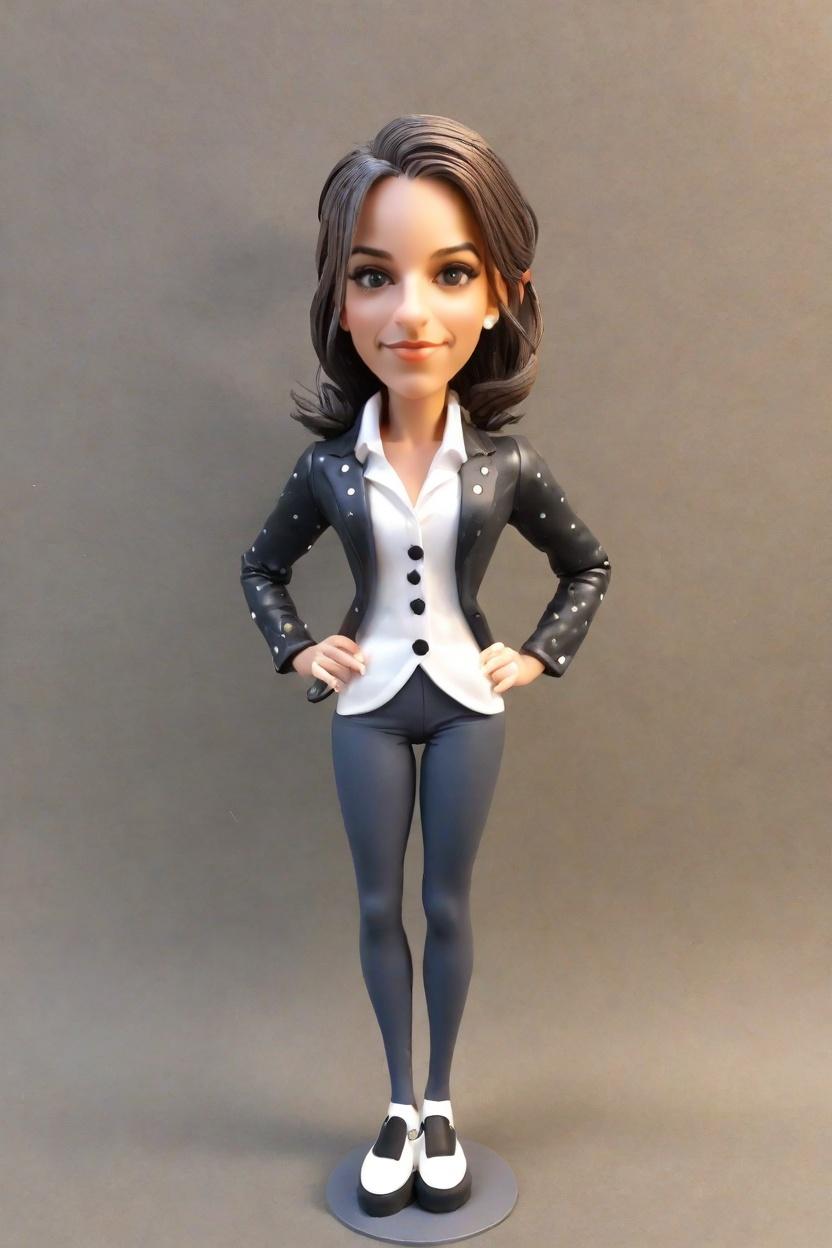Personalized Custom Bobbleheads: A Unique Gift for the Ultimate Office Star,She Did It! Creating Her Own Bobblehead Doll to Celebrate a Work Anniversary