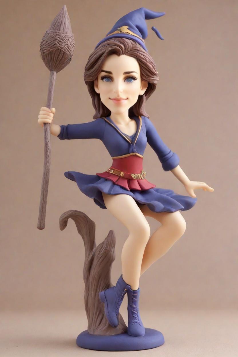 Quidditch Enthusiast Custom Sparkle Bobblehead,She's a Quidditch Queen: Make Your Own Bobblehead Doll