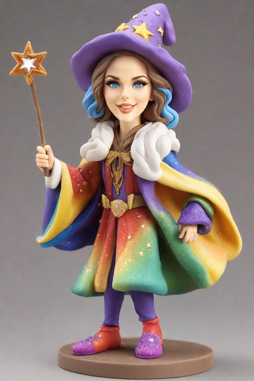 Custom Whimsical Wizard Bobblehead,She Created a Whimsical Wizard Bobblehead Doll!