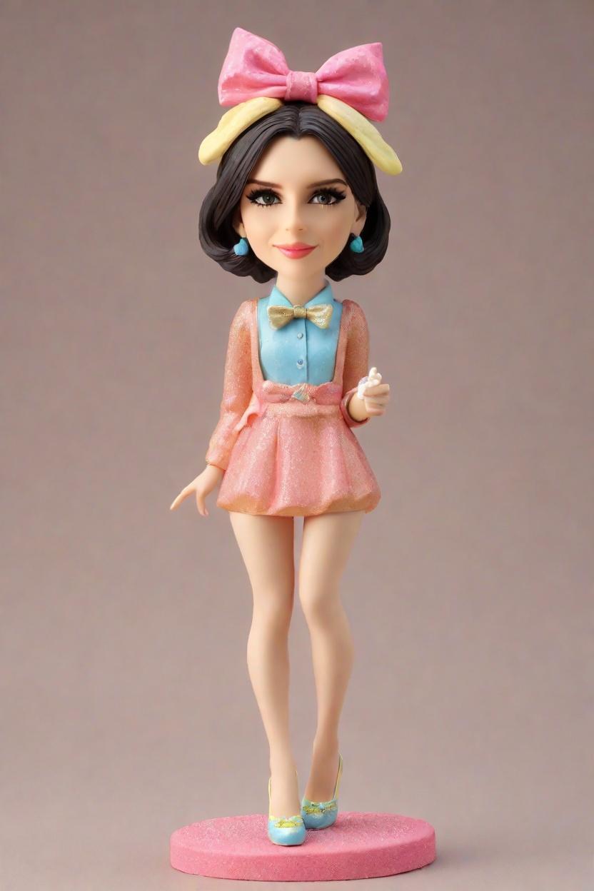 Custom Celebration Sparkle Bobblehead,She Created Her Own Sparkle Cheers Bobblehead!