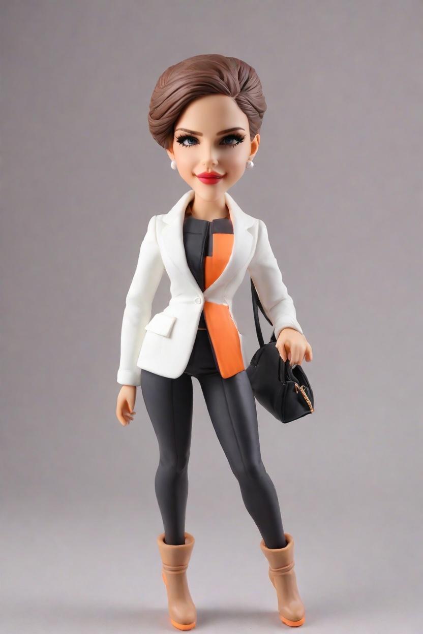 Custom Empowerment Chic Bobblehead,She’s a Boss! Create Your Own Confident Bobblehead Doll