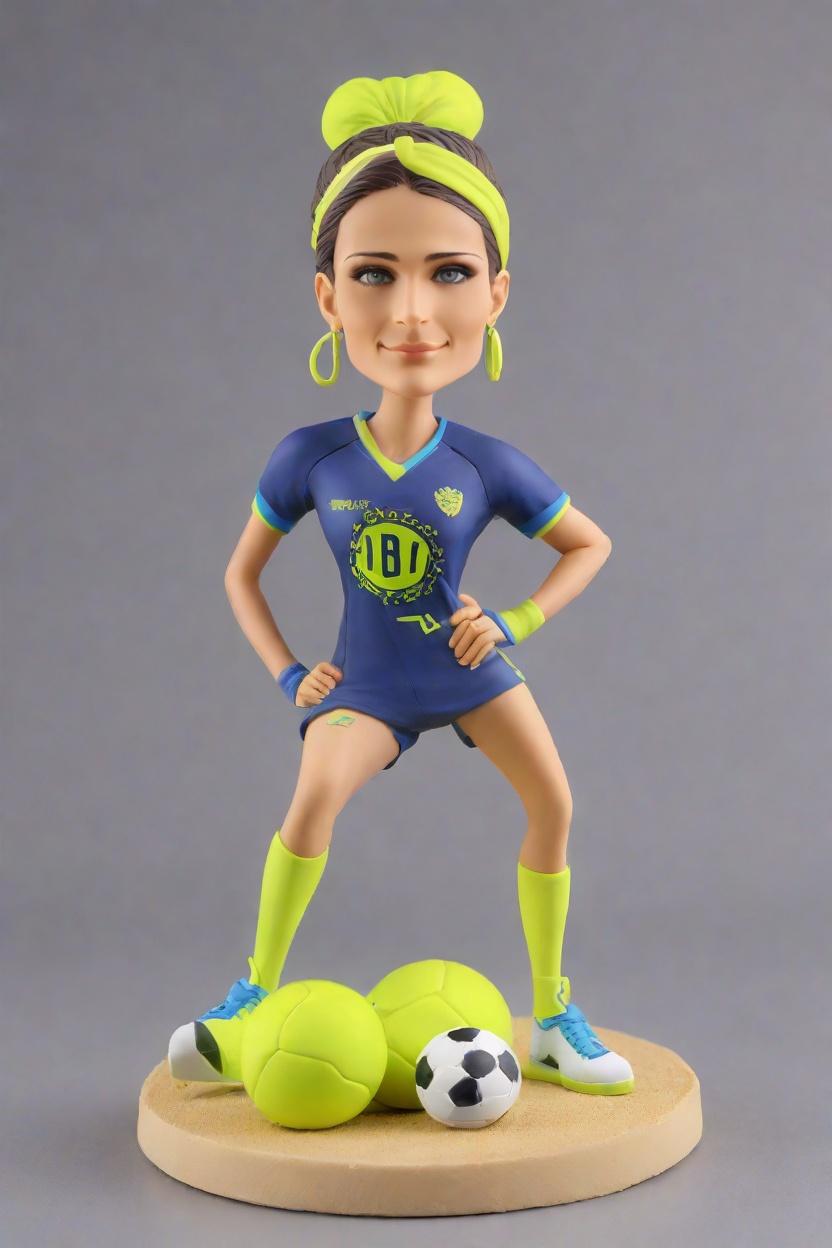 Custom Soccer Starlet Bobblehead,She's Kicking Goals with a Wink! #MakeYourOwnBobblehead