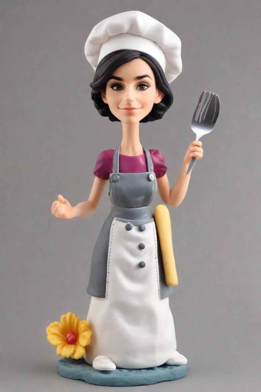 Custom Chef Whimsy Bobblehead,She Created a Whimsical Chef Bobblehead!