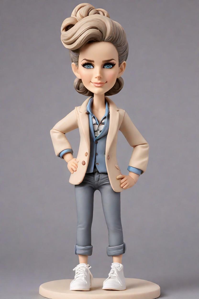 Custom Entrepreneur Chic Bobblehead,She Created Her Own Bobblehead in Chic Blazer!