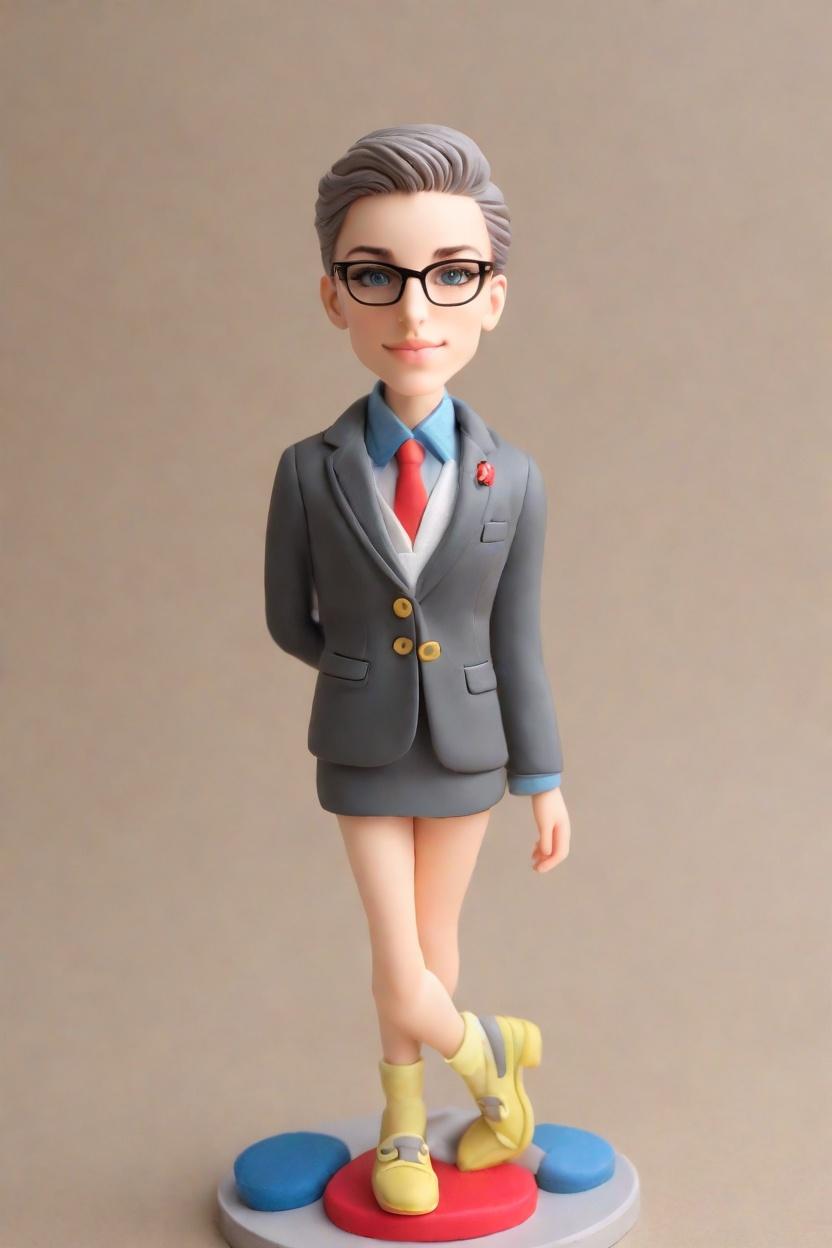 The Chic Power Suit Executive Bobblehead: A Custom Doll That's Confidently Stylish,Meet My New Desk Buddy: Creating My Own Confidently Nodding Bobblehead Doll