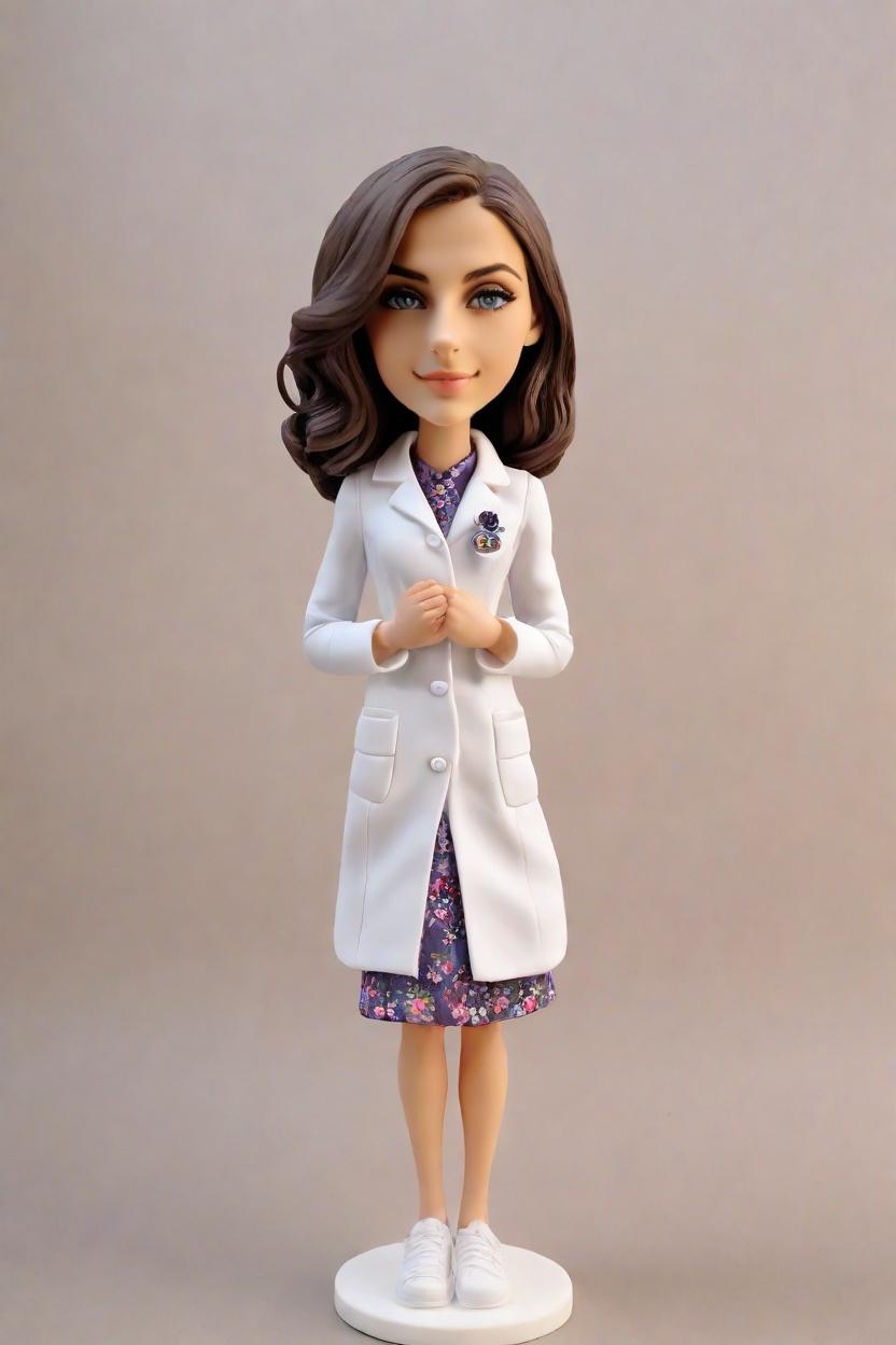 Graduation Celebration Custom Bobblehead,She Created Her Own Graduation Bobblehead Doll!