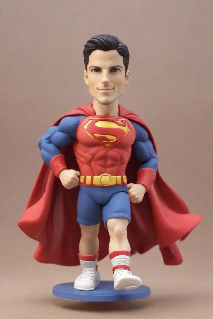 custom Heroic Stance Superman bobblehead,He Created His Own Superhero Bobblehead Doll!