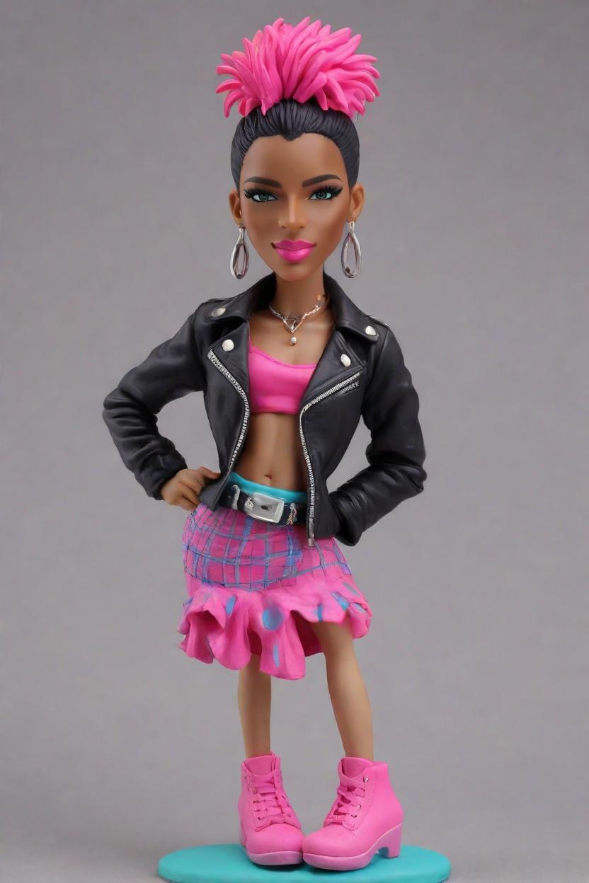 Sassy Punk custom Unique bobblehead,She's Got Swag: Create Your Own Sassy Punk Bobblehead