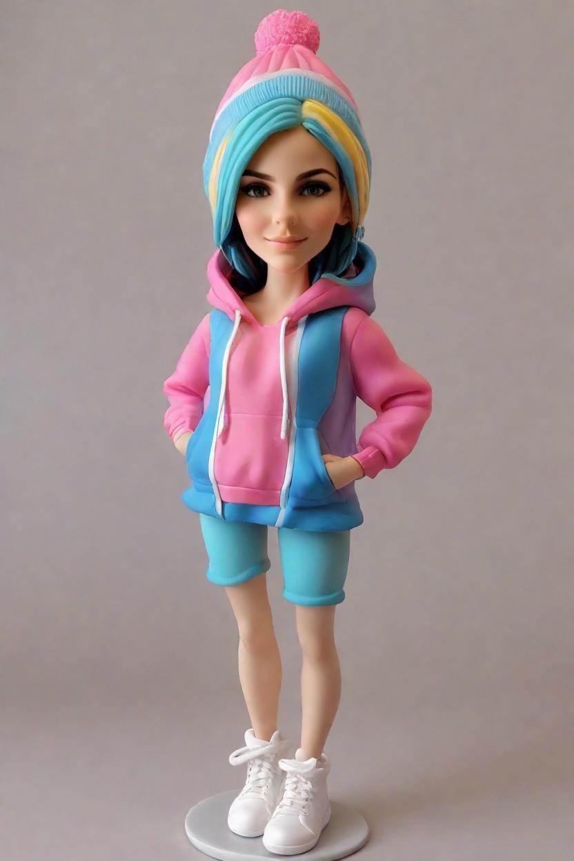 Custom Athlete Chic Bobblehead,She Just Created Her Own Sporty Bobblehead! 🏀🎉
