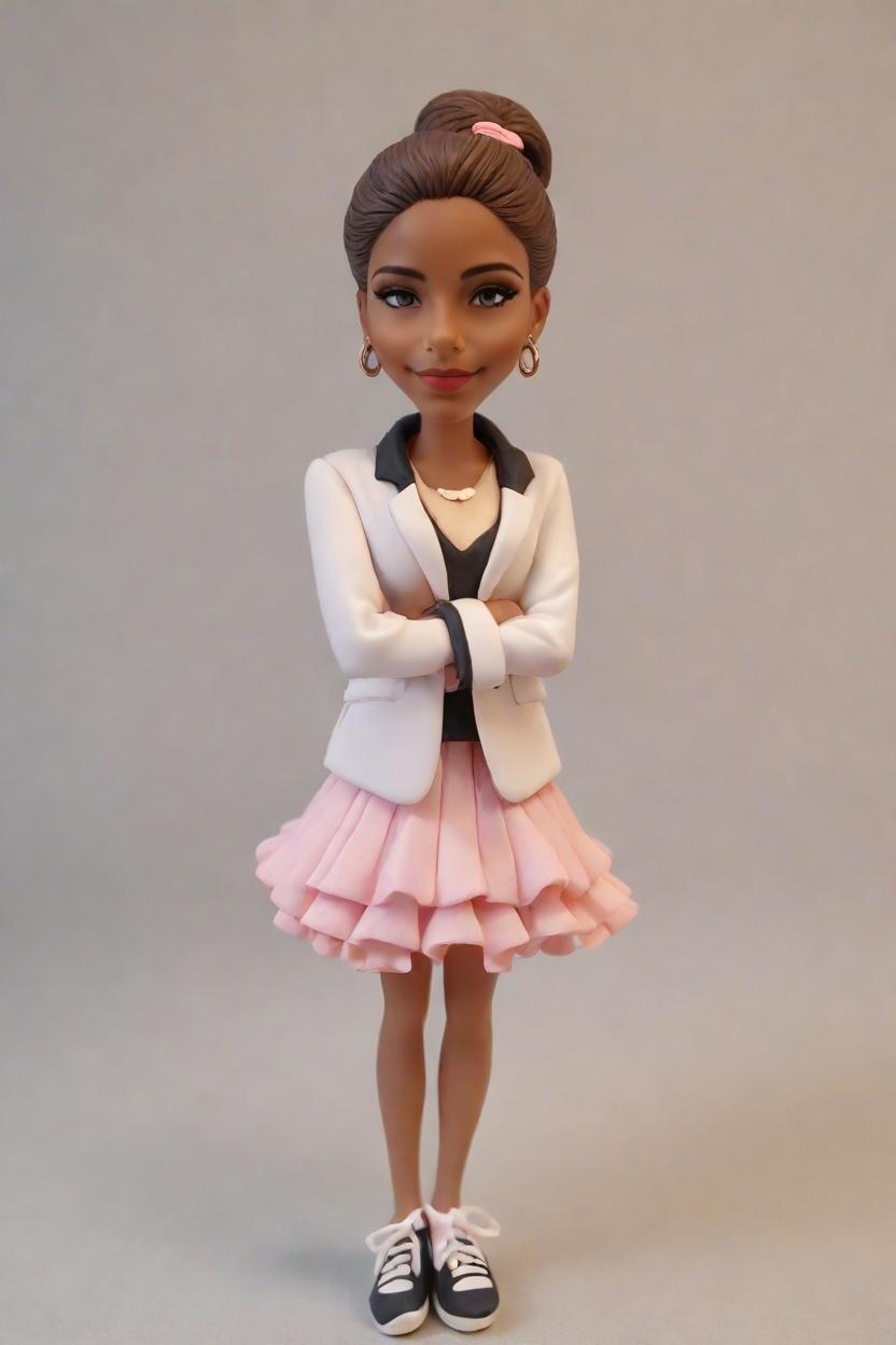 The Ultimate Chic Blazer & Tutu Figurine: A Trendy Twist on Employee Recognition,She's Got the Look: A Chic Blazer & Tutu Bobblehead for the Modern Woman