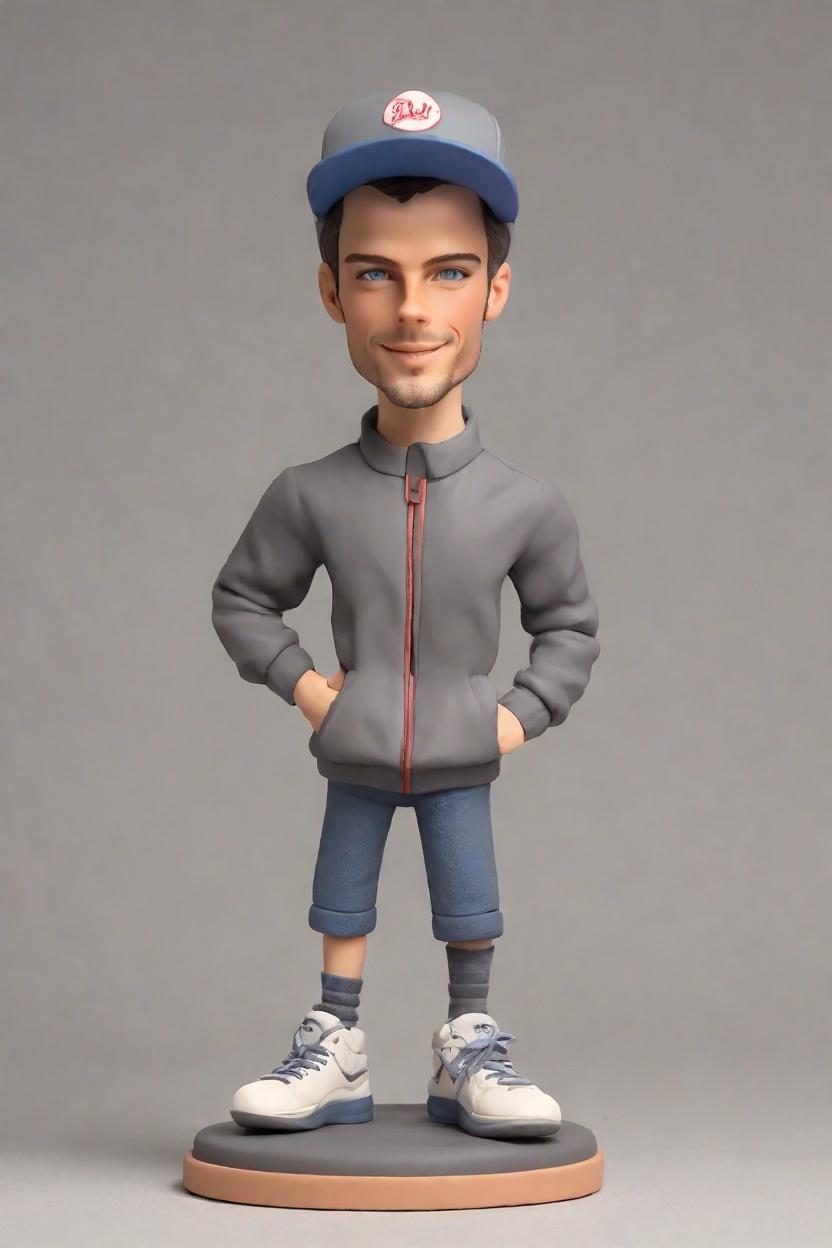 Custom Sports Hero Dynamic Bobblehead,John's Epic Basketball Bobblehead Creation