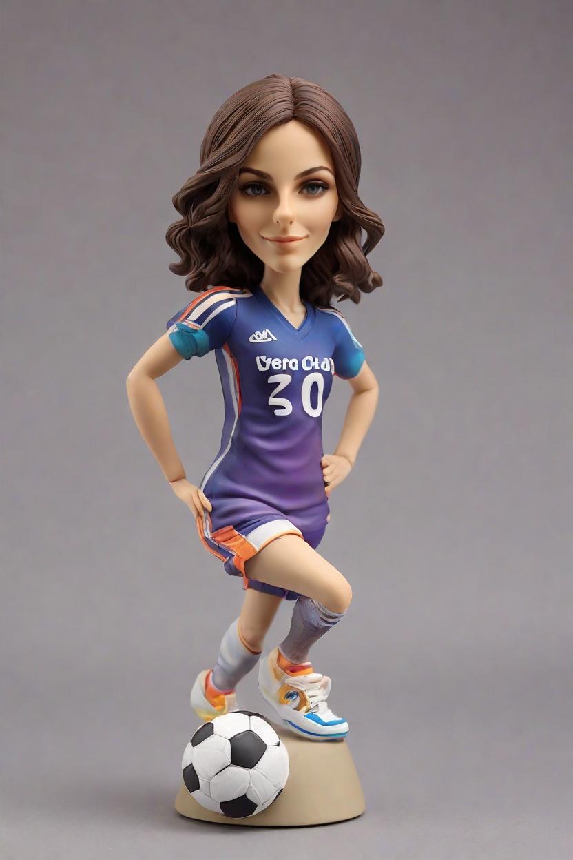 Kicking Goals with Custom Bobblehead Dolls: The Ultimate Team Spirit Gift,Meet Emily: She's Not Just a Soccer Star, She's a Bobblehead Too!
