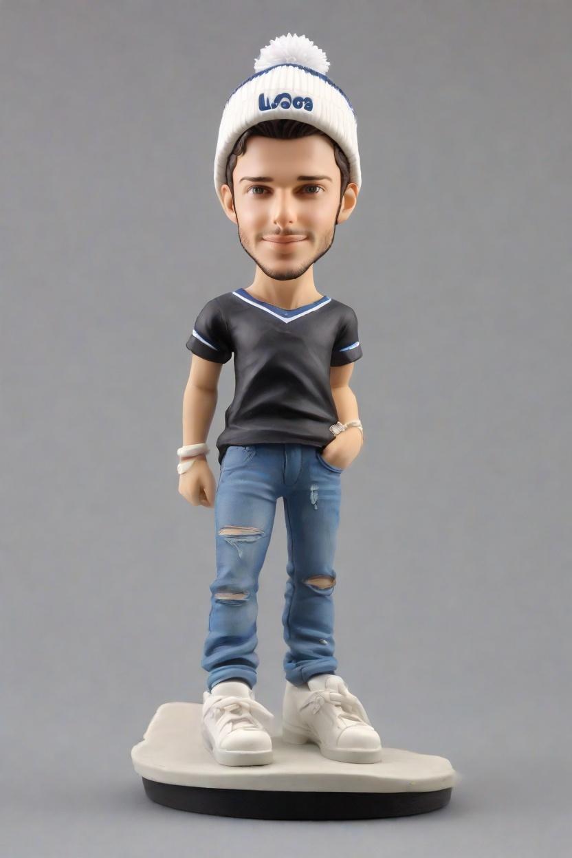 custom Hockey Hero Punk bobblehead,John's Epic Hockey Moment Captured in Bobblehead