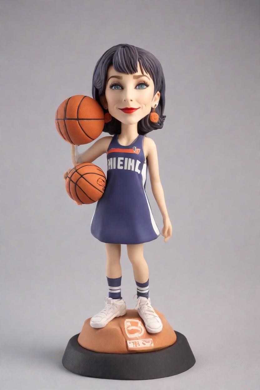 Power Play: The Rise of Female-Centric NBA Bobbleheads,She's Got Game: My Mini-Me Figurine Strikes a Victory Pose