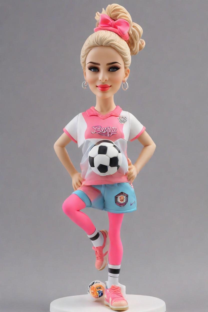 Custom Soccer Star Bobblehead,She Kicks Goals: Create Your Own Bobblehead Doll