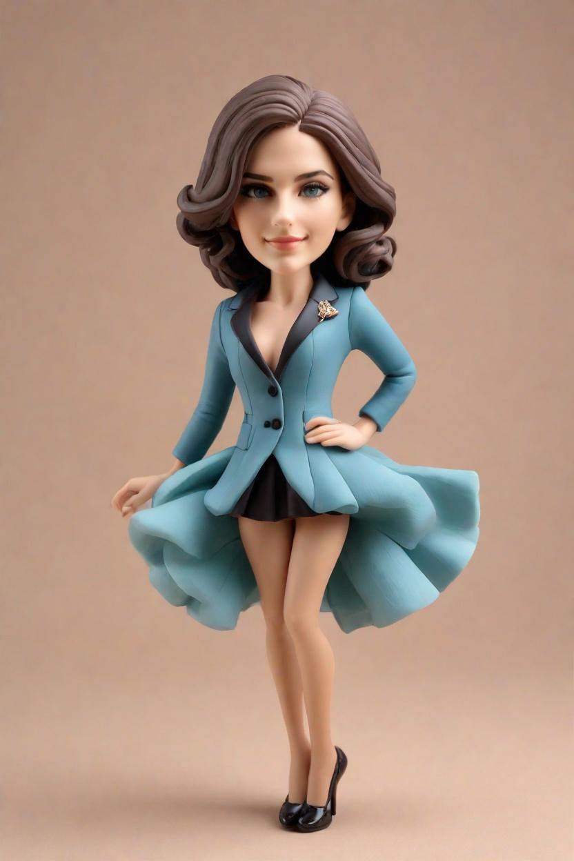 Custom Engagement Chic Bobblehead,She Created a Chic Bobblehead for Her Engagement!