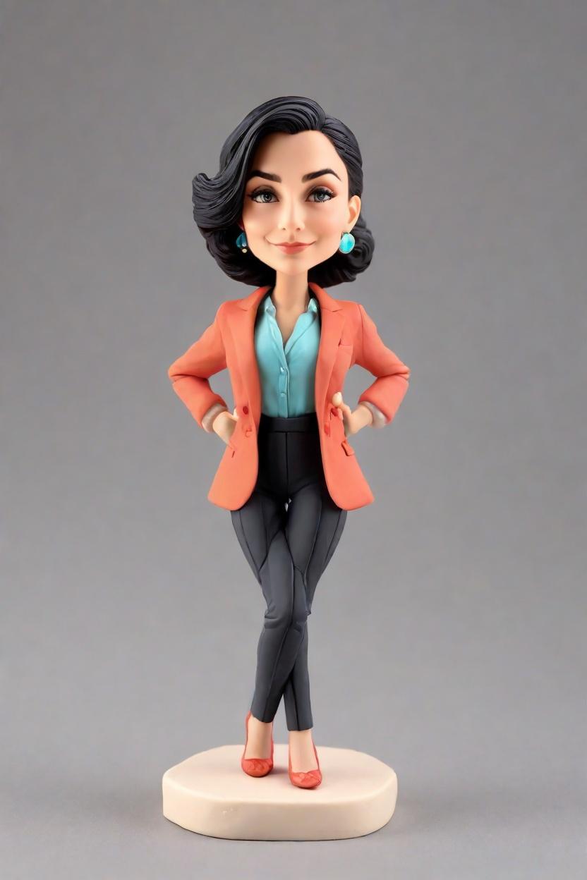 Custom Business Confidence Bobblehead,She Created Her Own Confident CEO Bobblehead!